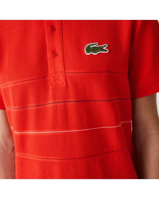 Lacoste Tops ,Rood ,Katoen Rode Polo Shirt in het Red voor heren