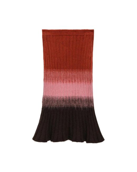 Fendi Rokken ,Veelkleurig ,Wol Gonna Tubino in het Red