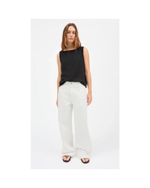 Skall Studio White Wide Jeans