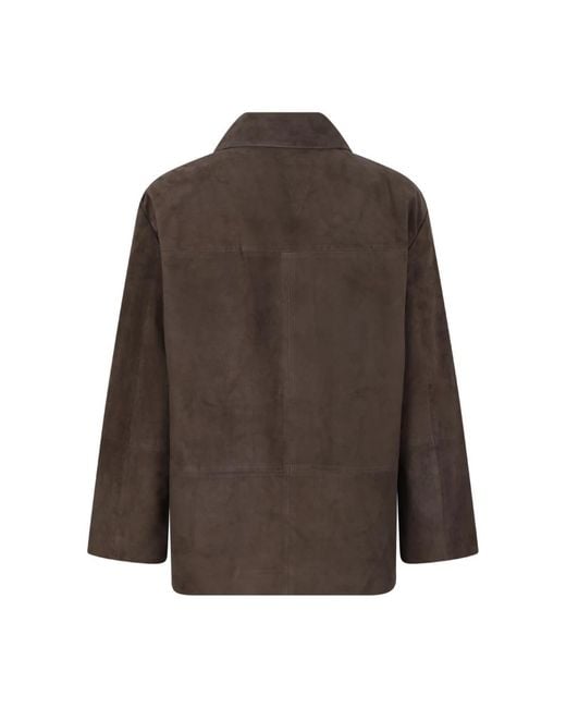 Max Mara Brown Leather Jackets