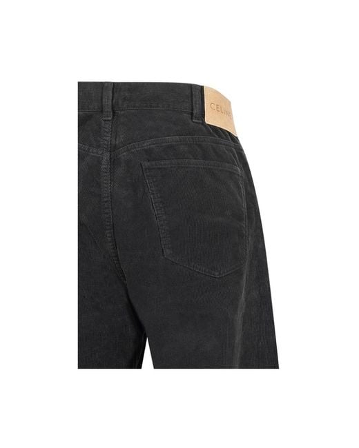 Céline Black Straight Trousers for men