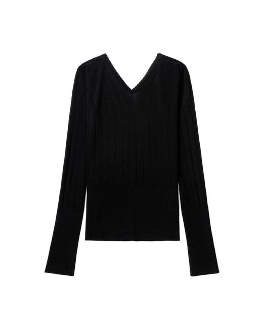Jacquemus Le Haur Pralu Geribbelde Trui in het Black