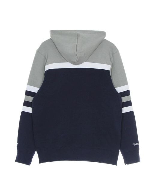 Mitchell & Ness Hoodies & Sweatvesten ,Blauw ,Capuchon in het Blue voor heren