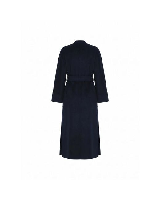Max Mara Blue Belted Coats