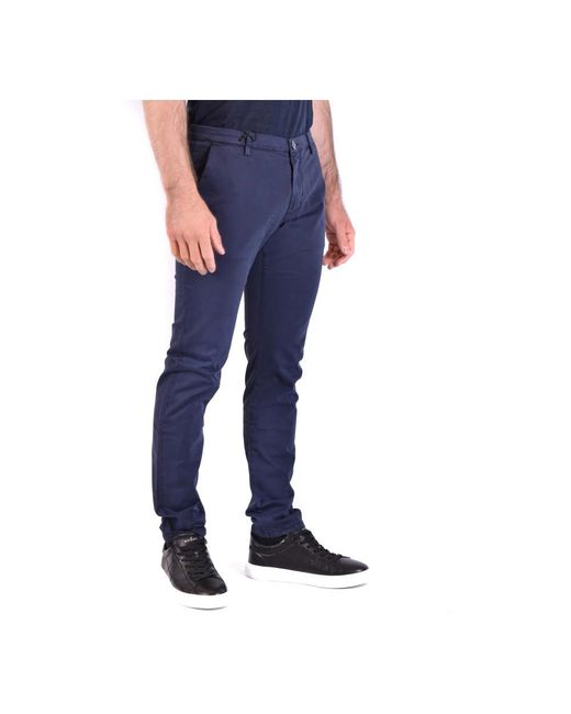 Brian Dales Blue Slim-Fit Trousers for men