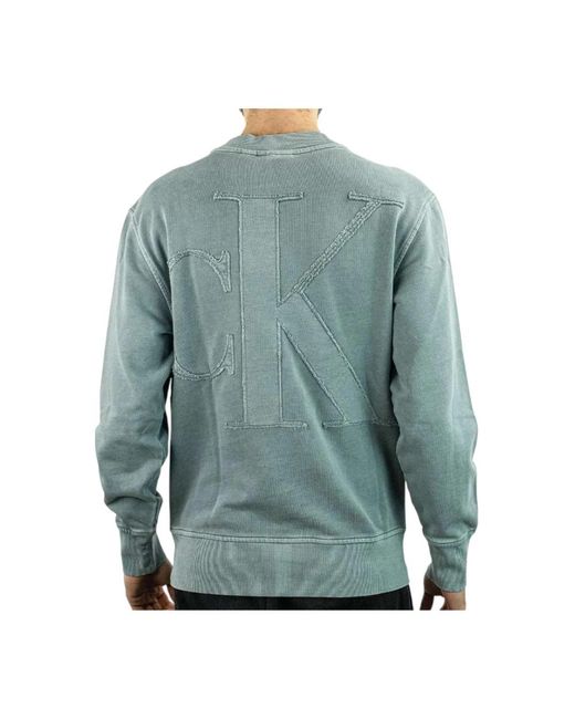 Calvin Klein Green Round-Neck Knitwear for men