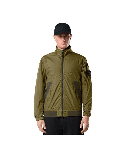Stone Island Green Bomber Jackets for men