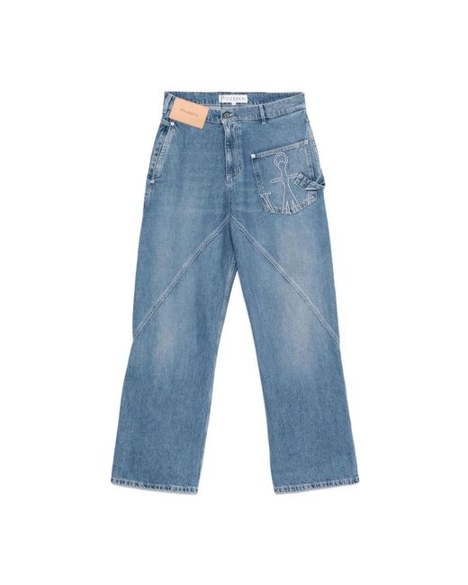 J.W. Anderson Twisted Workwear Jeans in het Blue voor heren