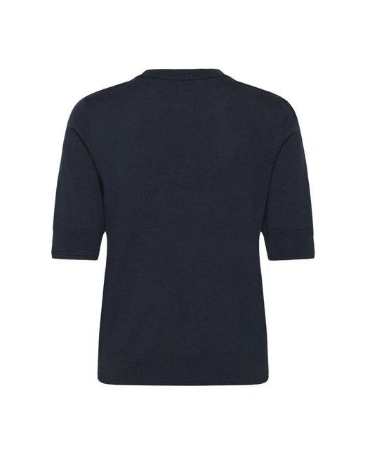 Round-Neck Knitwear Part Two de color Blue