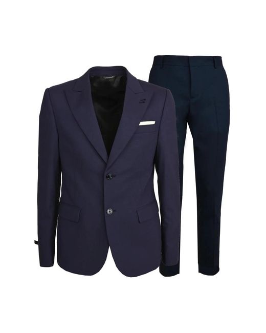 Single Breasted Suits Daniele Alessandrini de hombre de color Blue