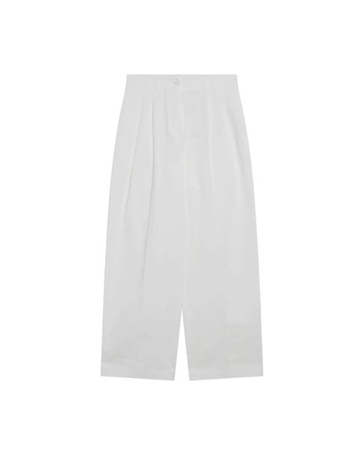 Totême White Wide Trousers