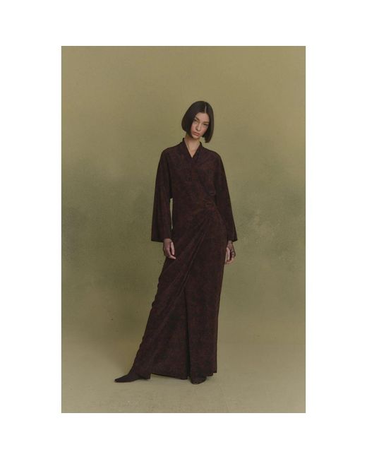 Cortana Brown Wrap Dresses