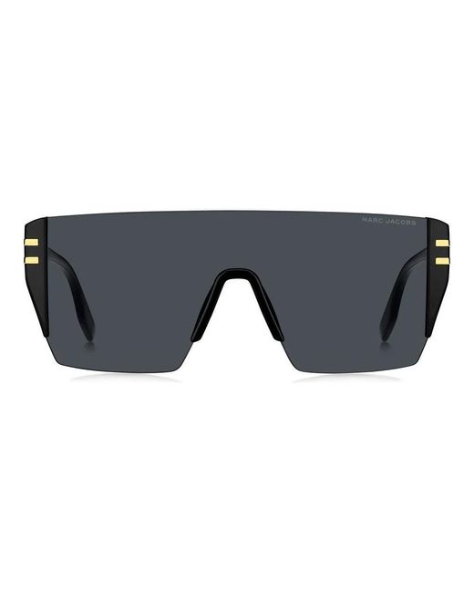 Marc Jacobs Schwarze/graue sonnenbrille mit gold-logo in Black für Herren