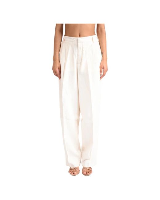 Laneus White Wide Trousers