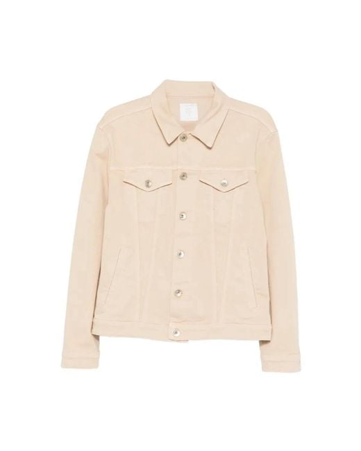 Eleventy Natural Denim Jackets for men