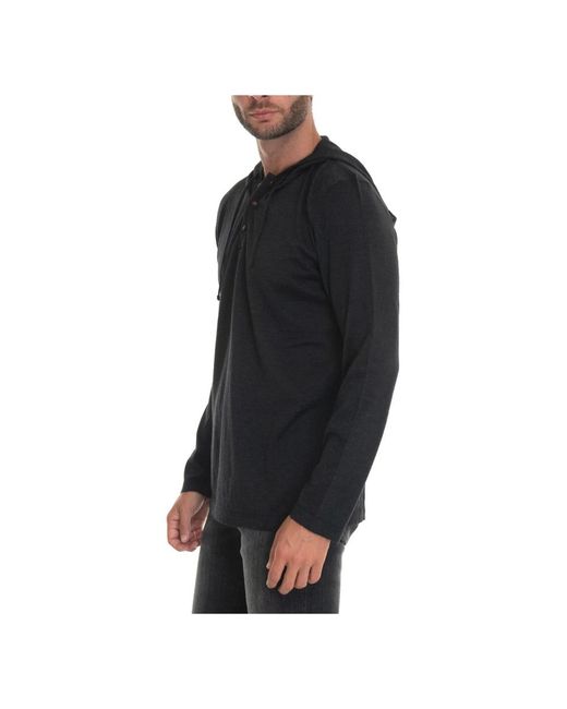 Kiton Black Long Sleeve T-Shirts for men