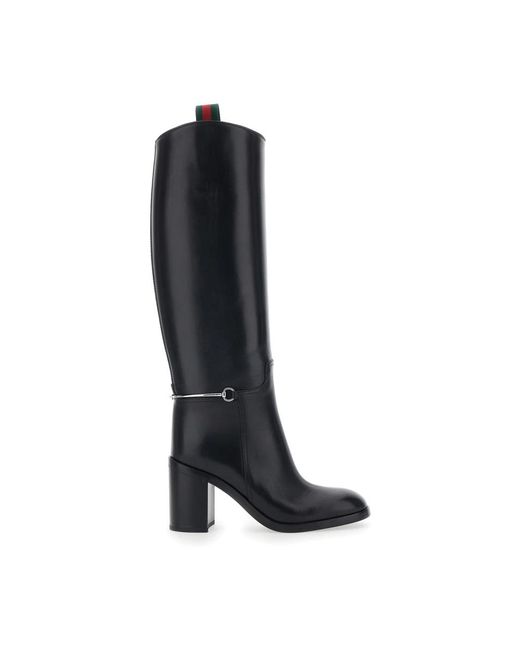 Gucci Black Slim Horsebit Boot
