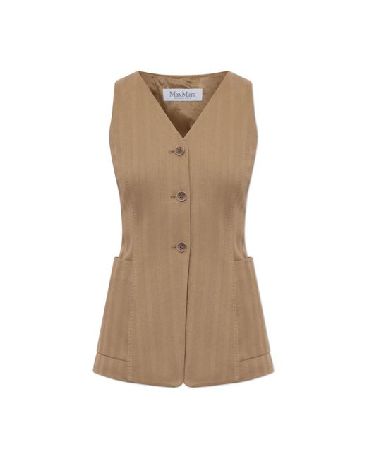 Max Mara Falla Vest in het Brown