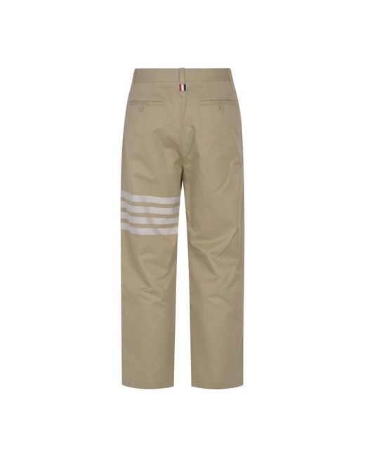 Thom Browne Natural Cropped Trousers for men