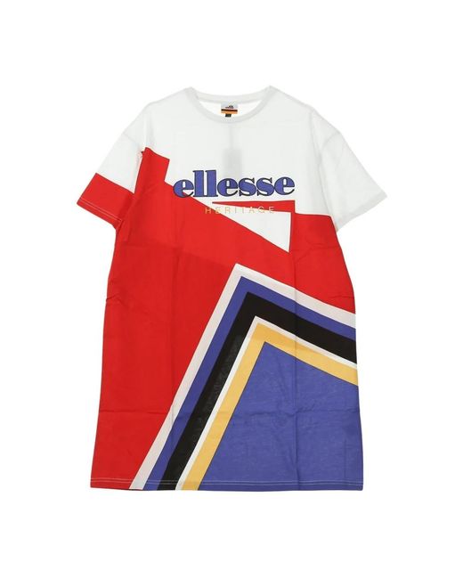 Ellesse Tops ,Veelkleurig ,Belepano Streetwear T-Shirt in het Red