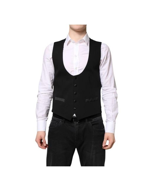 Dolce & Gabbana Waistcoats in Black for Men | Lyst UK