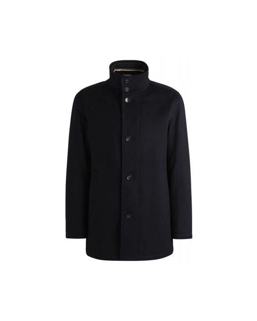 HUGO Black Single-Breasted Coats for men