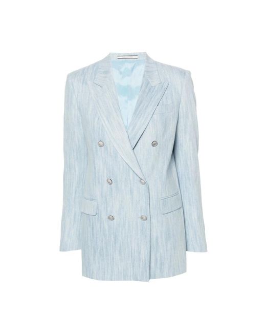 Clásico double-breasted blazer Tagliatore de color Blue