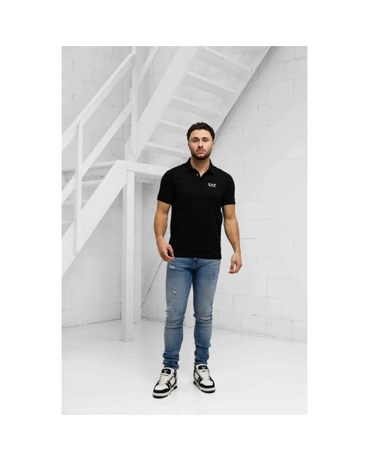 Emporio Armani Black Polo Shirts for men