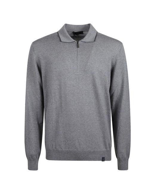 Fay Gray V-Neck Knitwear for men