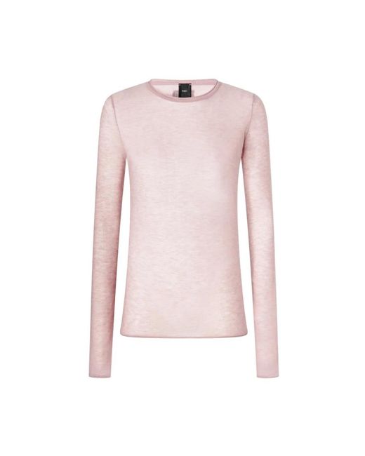 Pinko Pink Round-Neck Knitwear