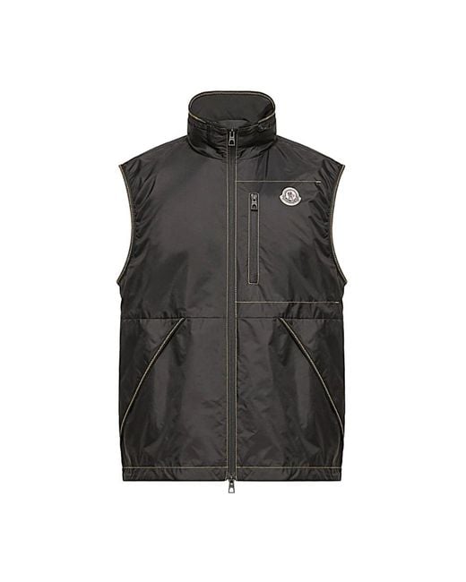 Moncler Black Waistcoats for men