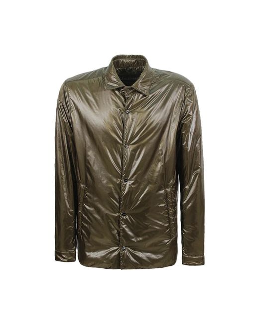 Herno Militärgrüner Mantel Mit Knöpfen in Green für Herren