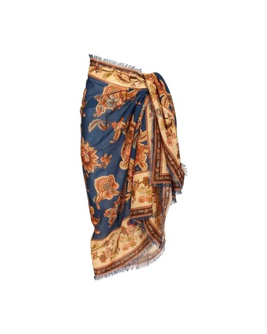 Zimmermann Multicolor Seidenschal Mit Nylon