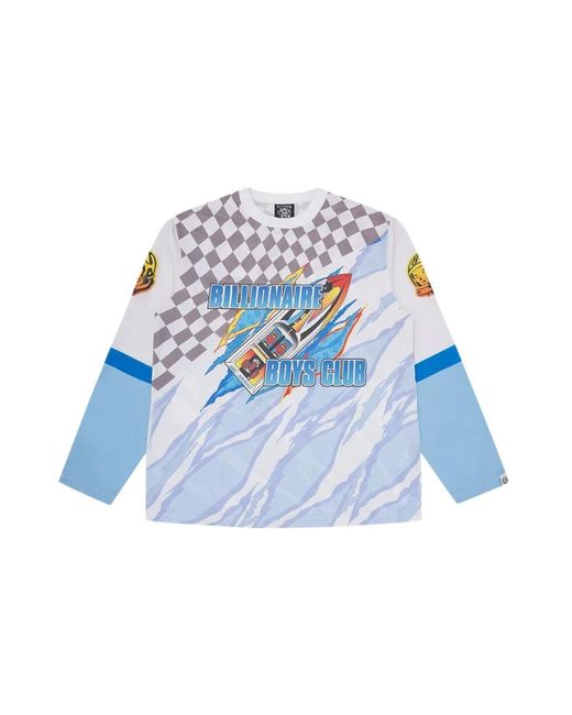 BBCICECREAM Blue Long Sleeve T-Shirts for men