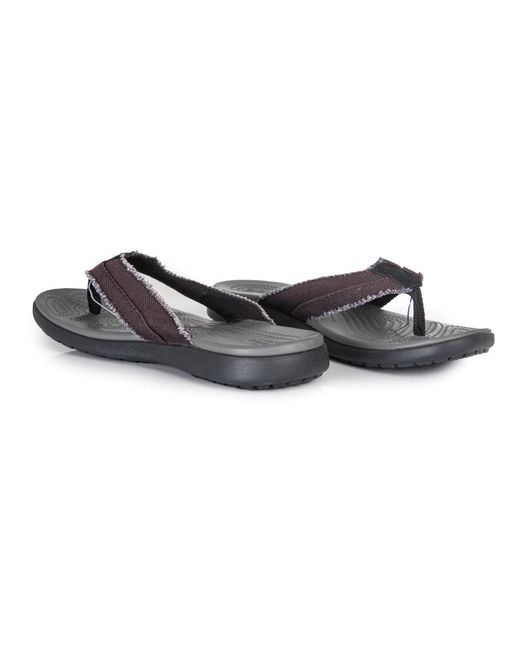 CROCSTM Schoenen ,Grijs ,Santa Cruz Canvas Flip Flops in het Brown voor heren