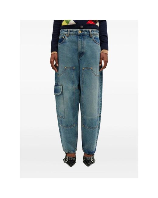 Ganni Blue Loose Fit Jeans
