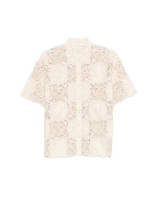 Zimmermann Overhemden ,Creiv Shirt in het Natural
