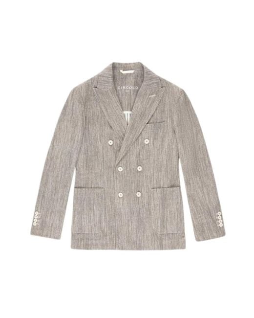 Circolo 1901 Gray Blazers for men