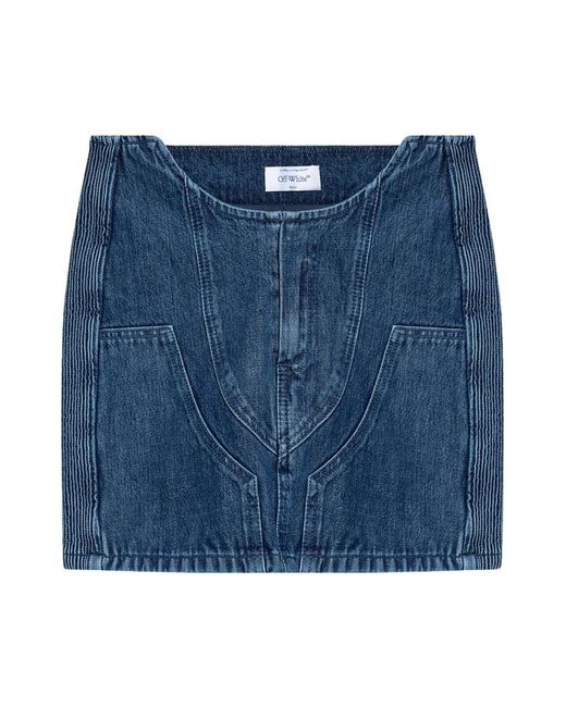 Off-White c/o Virgil Abloh Blue Denim Skirts