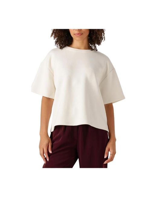 Object Hoodies & Sweatvesten ,Polyester Objandrea Re 2/4 T-Shirt in het White
