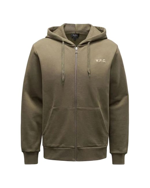A.P.C. Hoodies & Sweatvesten ,Groen ,Matthias Pullover Sweater in het Green voor heren