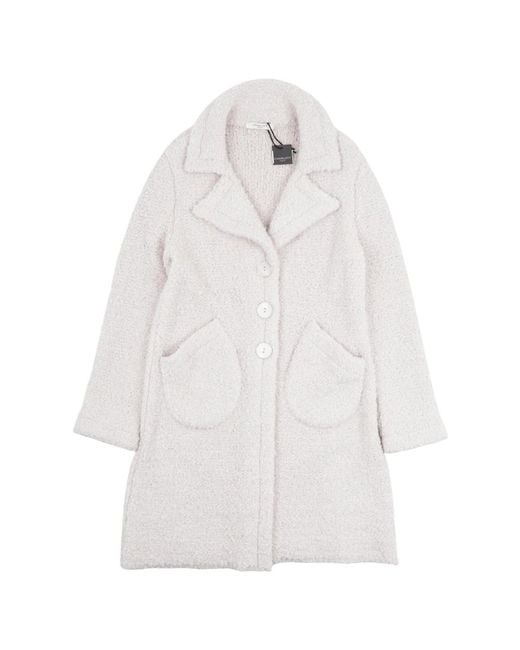 Charlott White Single-Breasted Coats