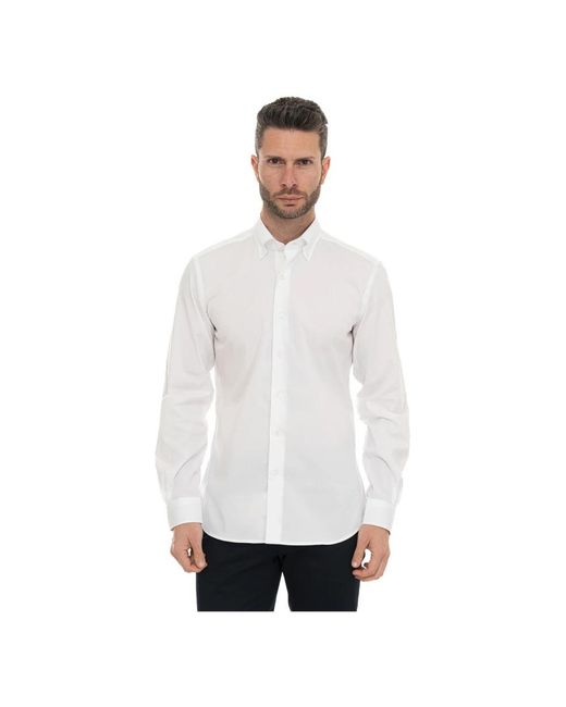 Fay Casual Overhemd in het White voor heren