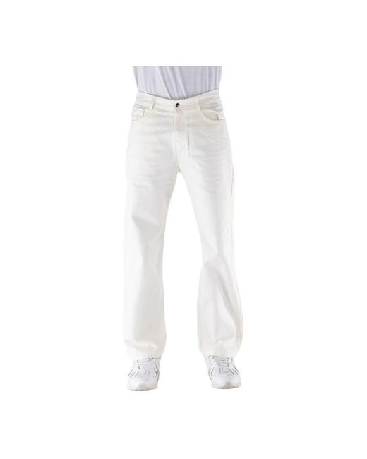 Arte' White Straight Jeans for men