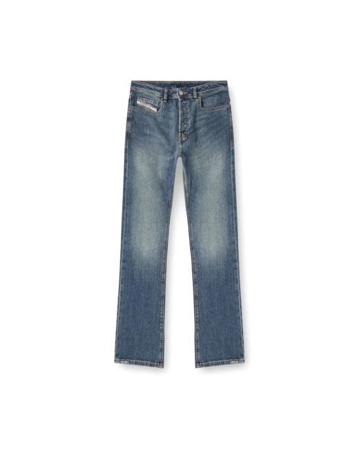 DIESEL Blue Straight Jeans for men