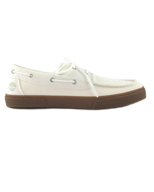 Timberland White Sailor Shoes for men