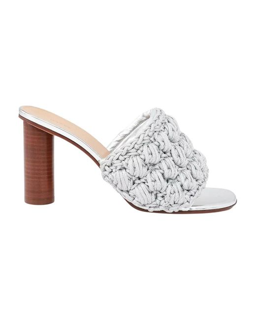 J.W. Anderson White Heeled Mules