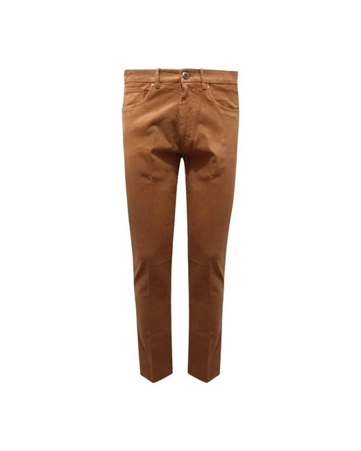 BERWICK  1707 Broeken ,Bruin ,Italiaanse Stijl Broek Met 5 Zakken in het Brown voor heren