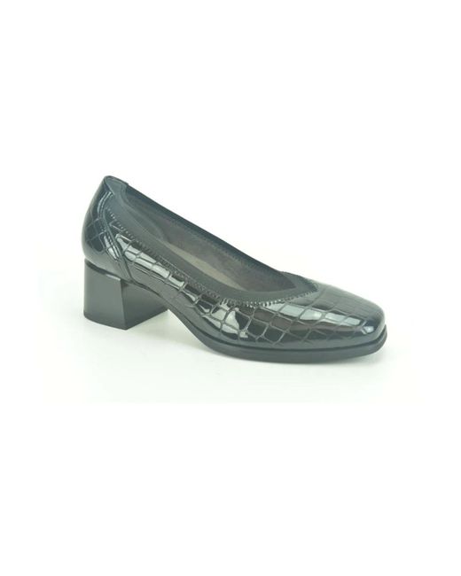 Pitillos Schoenen ,Zwart ,Croco Lace Pump 3Cm in het Gray