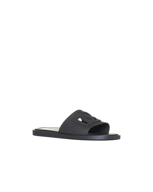Dolce & Gabbana Black Sliders for men
